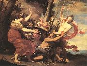 VOUET, Simon Father Time Overcome by Love, Hope and Beauty hf Sweden oil painting artist